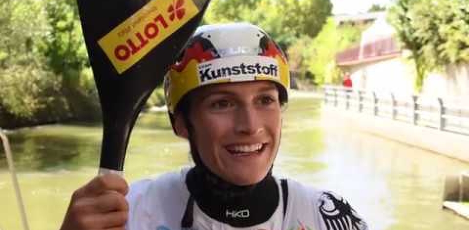 Ricarda Funk K1 winner #ICFslalom 2017 Canoe World Cup Final La Seu