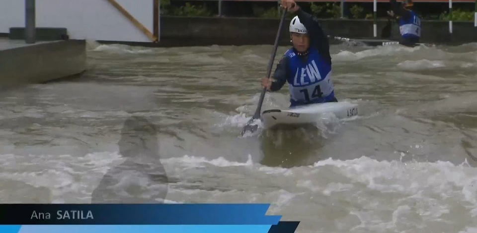 Ana Satlia, Brazil, Canoe Slalom, Semi Finals / 2024 ICF Canoe Slalom World Cup Augsburg Germany