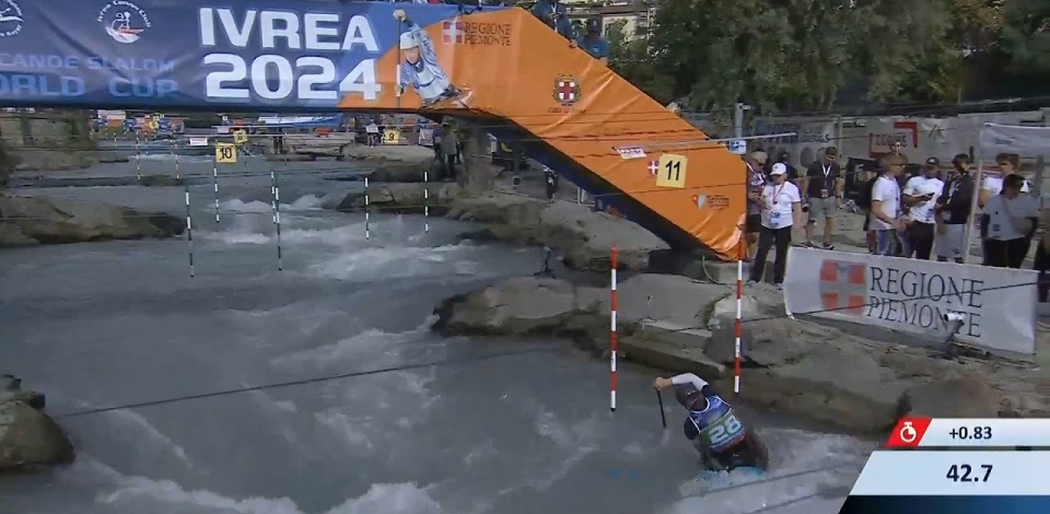 Kurts Rozentals, GB - Men's Canoe Semi-Final / 2024 ICF Canoe Slalom World Cup Ivrea Italy
