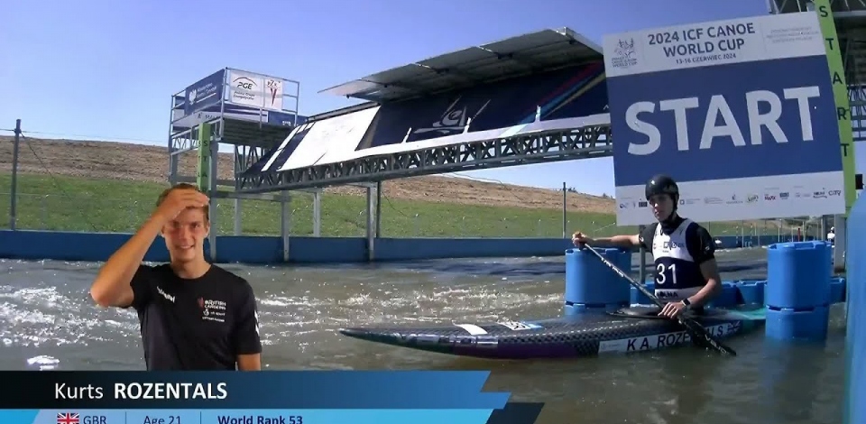 Kurts Rozentals Great Britain Canoe Slalom SemiFinal / 2024 ICF Canoe Slalom World Cup Krakow Poland