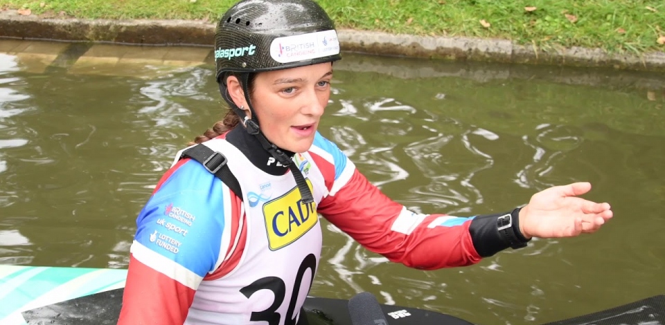 Mallory Franklin after semi-final #ICFslalom 2017 Canoe World Cup Final La Seu