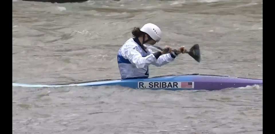 Katerina Bekova, Czech Republic - Women's Kayak Semifinal / 2024 ICF Canoe Slalom World Cup Augsburg
