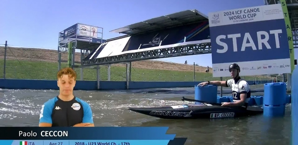 Paolo Ceccon, Italy, Canoe Slalom Semi Final / 2024 ICF Canoe Slalom World Cup Krakow Poland