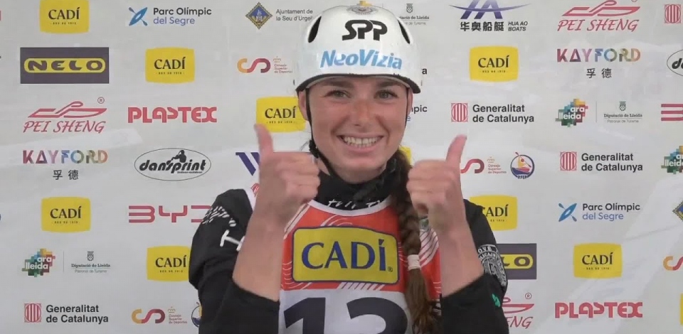 Sona Stanovska celebrates first gold in kayaking