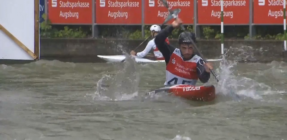 Lucas Jacob, Portugal - Men's Kayak Semi-Final / 2024 ICF Canoe Slalom World Cup Augsburg Germany