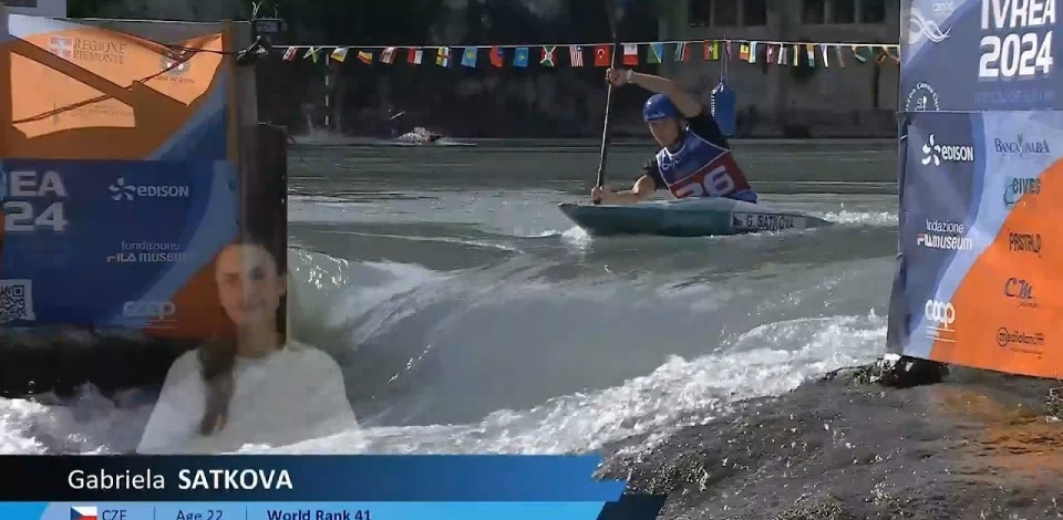 Gabriela Satkova, Czechia - Women's Kayak Final / 2024 ICF Canoe Slalom World Cup Ivrea Italy