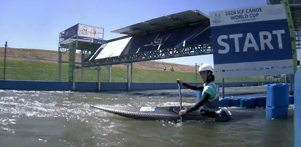 Juan Huang, China, Canoe Slalom Final / 2024 ICF Canoe Slalom World Cup Krakow Poland