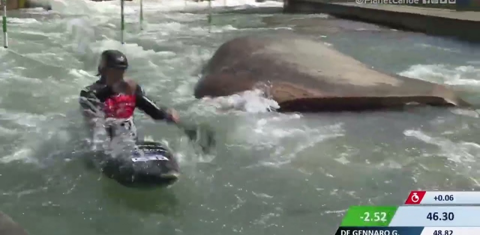 Noah Hegge Germany Semi-Final / 2023 ICF Canoe-Kayak Slalom World Cup Augsburg Germany