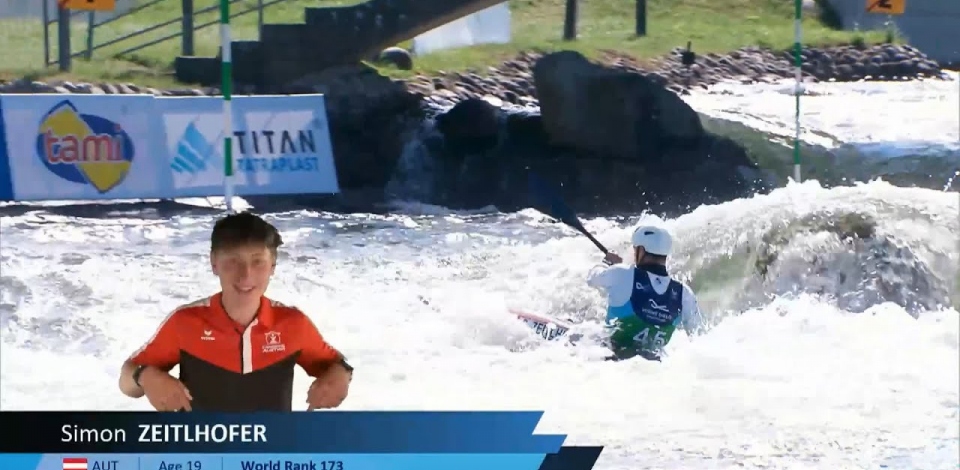 Simon Zeitlhofer Austria U23 Semi-final 2024 ICF Canoe-Kayak Slalom Junior & U23 World Championships
