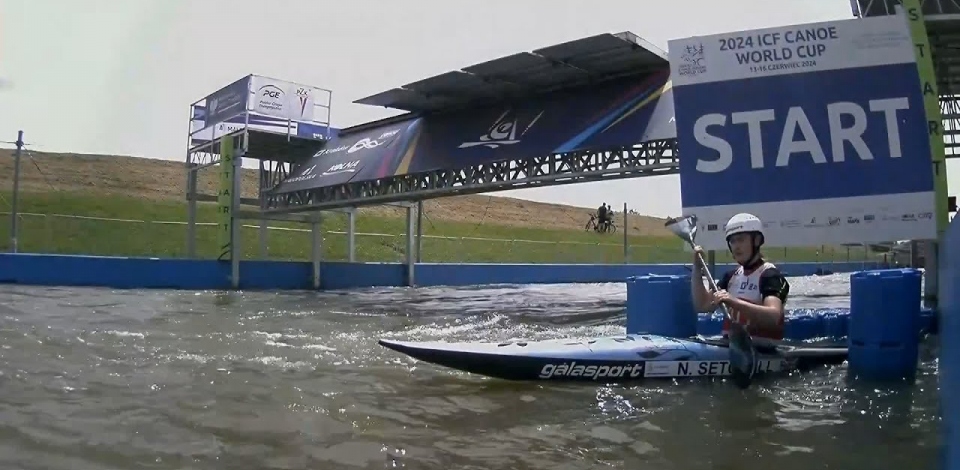 Nikita Setchell, GBR, Kayak Slalom, Semifinals / 2024 ICF Canoe Slalom World Cup Krakow Poland