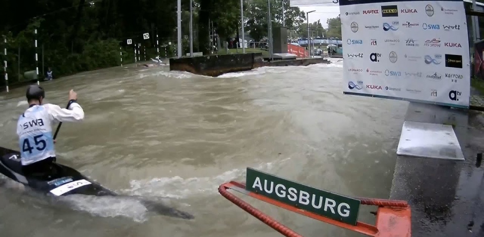 Marc Vicente, Spain, Canoe Slalom, Semi Finals / 2024 ICF Canoe Slalom World Cup Augsburg Germany
