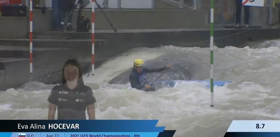 Eva Alina Hocevar, Slovenia, Canoe Slalom, Semi Finals / 2024 ICF Canoe Slalom World Cup Augsburg