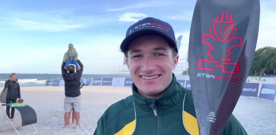 ICF junior SUP mens sprint world champion Cameron Tripney
