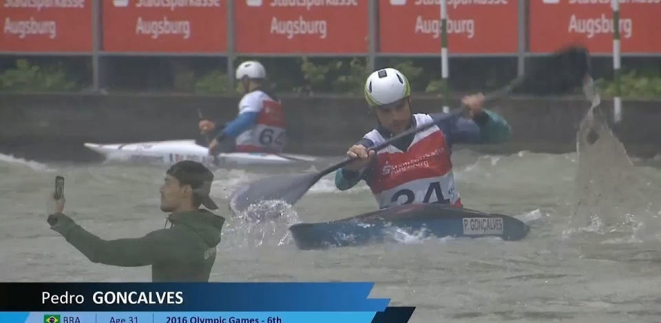 Pedro Goncalves, Brazil - Men's Kayak Semi-Final / 2024 ICF Canoe Slalom World Cup Augsburg Germany