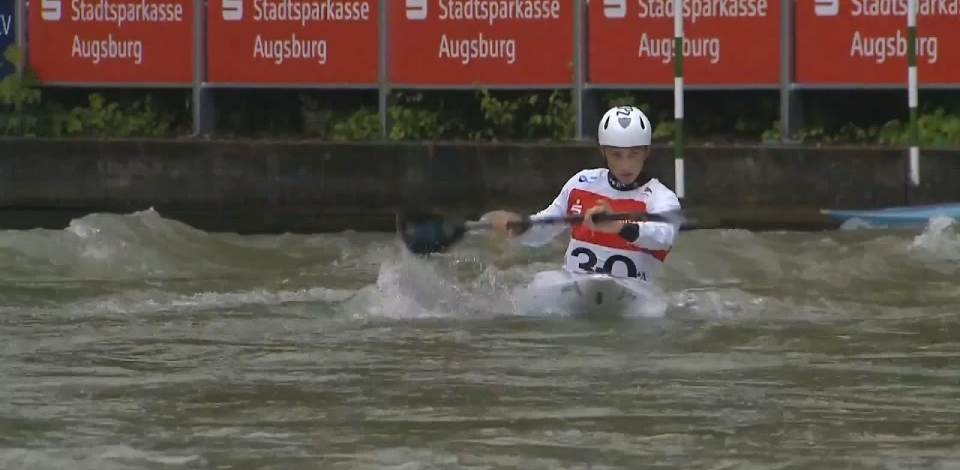 Xabier Ferrazzi, Italy - Men's Kayak Semi-Final / 2024 ICF Canoe Slalom World Cup Augsburg Germany