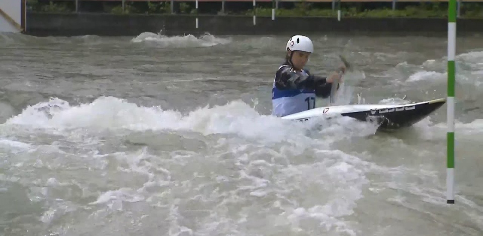 Viktoria Wolffhardt, Austria - Women's Kayak Semi-Final / 2024 ICF Canoe Slalom World Cup Augsburg
