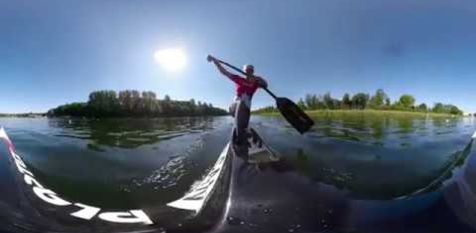 360º on Laurence Vincent-Lapointe's canoe  / 2019 ICF Canoe Sprint World Cup 2 Duisburg Germany