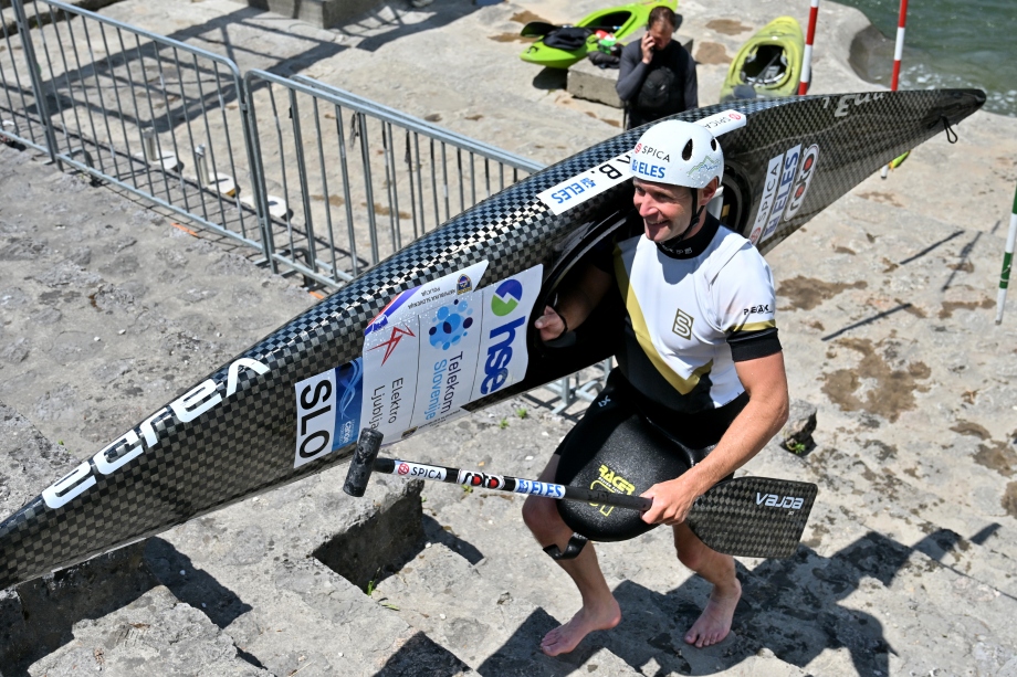 Savsek comments on great Slovenian venue Benjamin Savsek Tacen 2026 ICF Canoe Slalom World Cup
