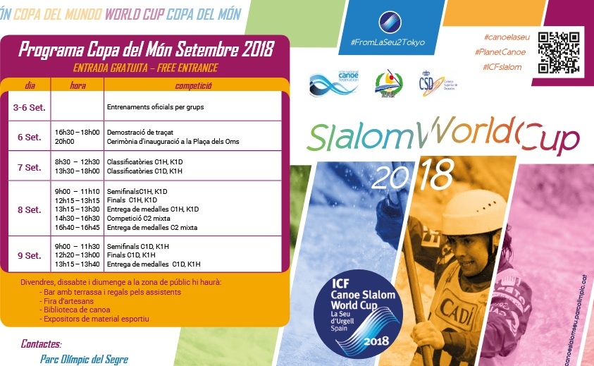 INFORMATION CANOE SLALOM WORLD CUP FINAL 2018 LA SEU