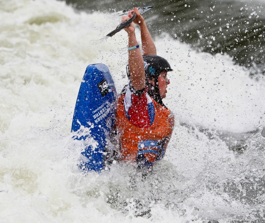 Great Britain's multiple freestyle World Champion Claire O'Hara Claire O'Hara freestyle kayak Great Britain