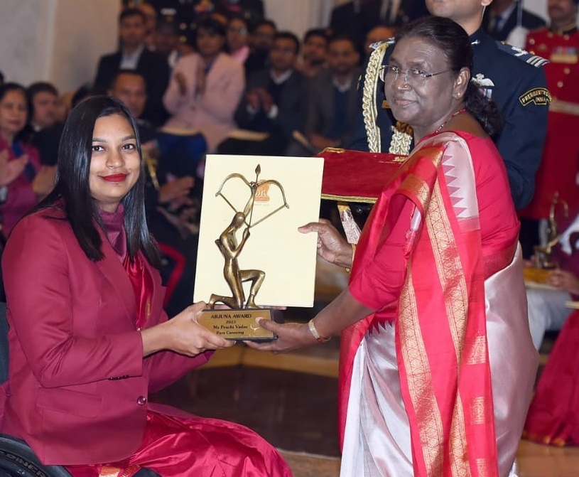 Prachi Yadav, Droupadi Murmu, Arjuna Award
