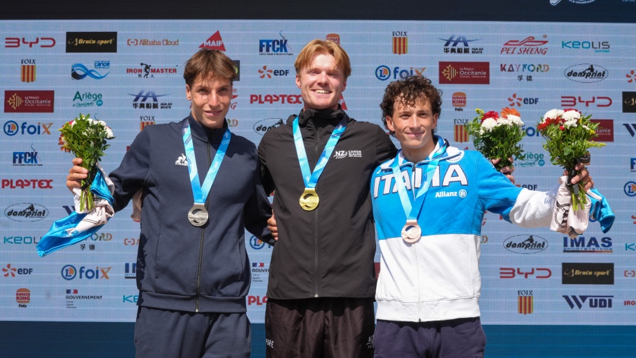 Nicholas Collier New Zealand kayak cross Foix 2025 podium