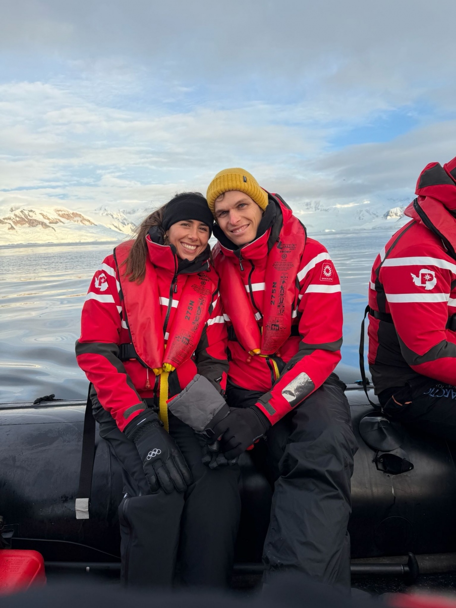Fox and fiancee during time in south pole together Noemie Fox Antarctica
