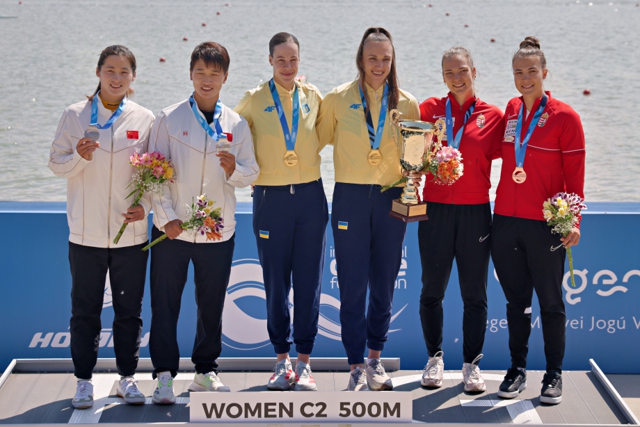 Liudmyla Luzan and Anastasiia Rybachok triumphed in Szeged Ukraine C2 canoe sprint Szeged 2026
