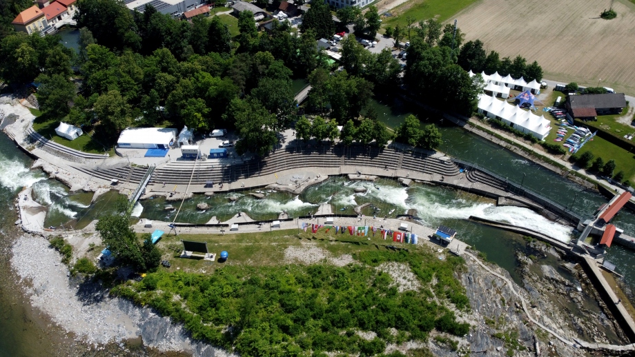 Tacen wildwater venue has become a significant stop on the schedule Venue Birds eye view Tacen